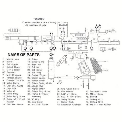 Kingman Spyder SE v2 Diagram - TippmannParts