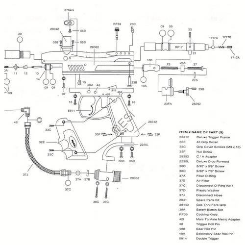 Kingman Spyder TLR Diagram - TippmannParts
