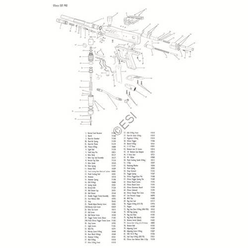 PMI Piranha Eforce EXT Pro Gun Diagram - TippmannParts