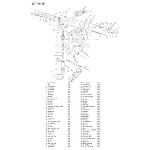 PMI Piranha EXT Pro 2K3 Gun Diagram - TippmannParts