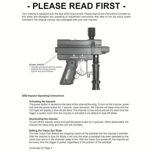 Smart Parts Impulse Vision Eye Manual - TippmannParts