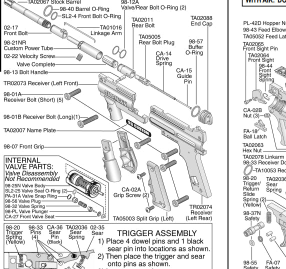 Tippmann 98 Custom Platinum Series RT ACT Manual - TippmannParts