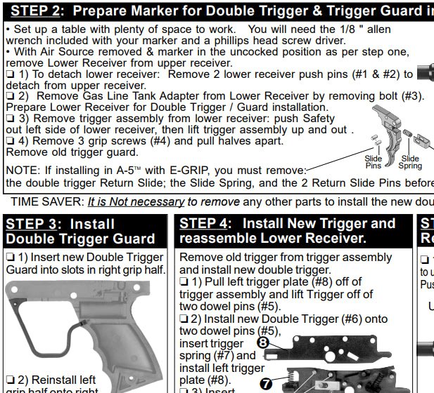 Tippmann A-5 Double Trigger Kit Installation Manual - TippmannParts