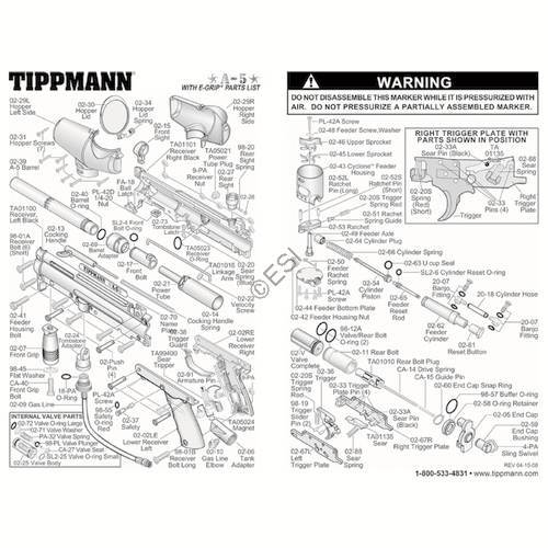 Tippmann A-5 E-Grip Diagram v2 - TippmannParts