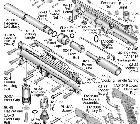 Tippmann A-5 H E-Grip Diagram 2009-01-24 - TippmannParts