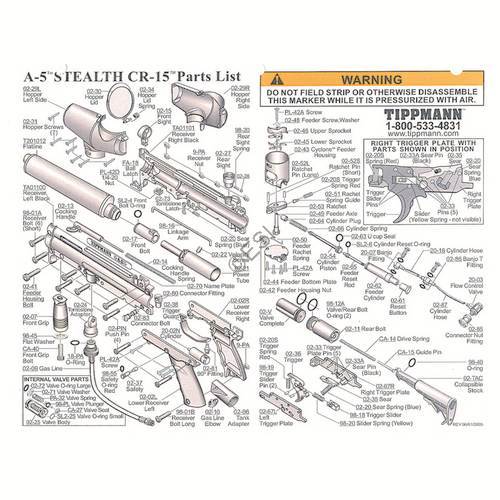Tippmann A-5 Stealth CR15 Diagram - TippmannParts