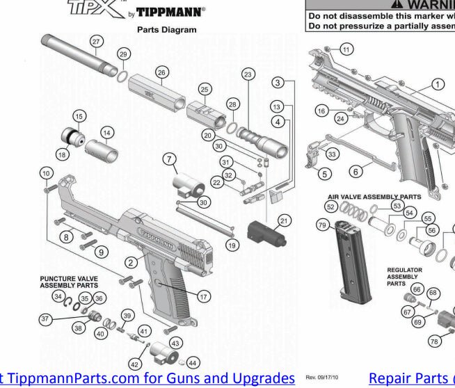 Tippmann TiPX 2011-08 Diagram - TippmannParts