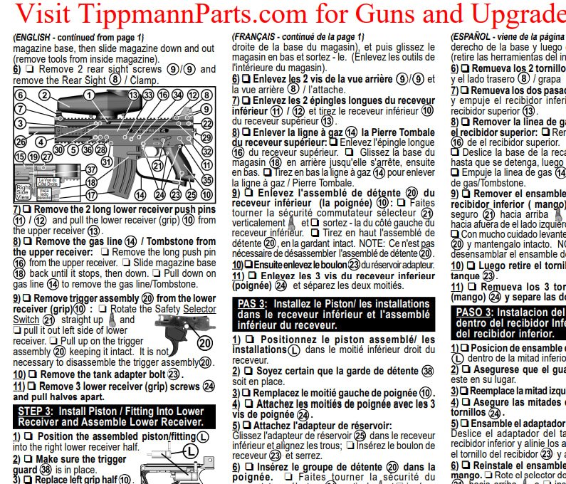 Tippmann X7 RT Installation Manual 2008-12-02 - TippmannParts