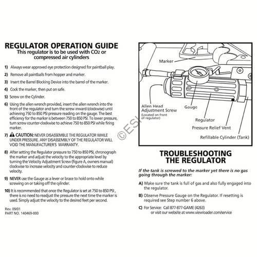 ViewLoader Genesis Regulator Manual - TippmannParts