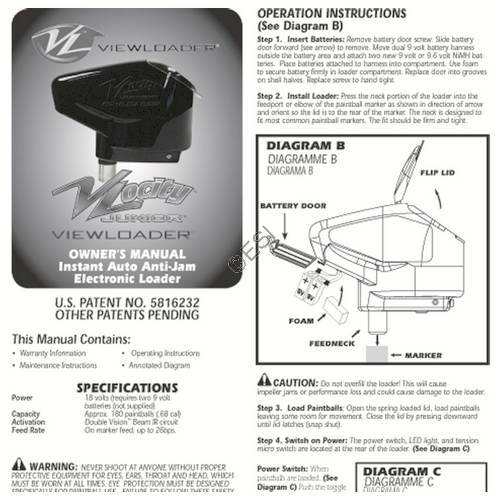 ViewLoader Vlocity Jr Hopper Manual - TippmannParts