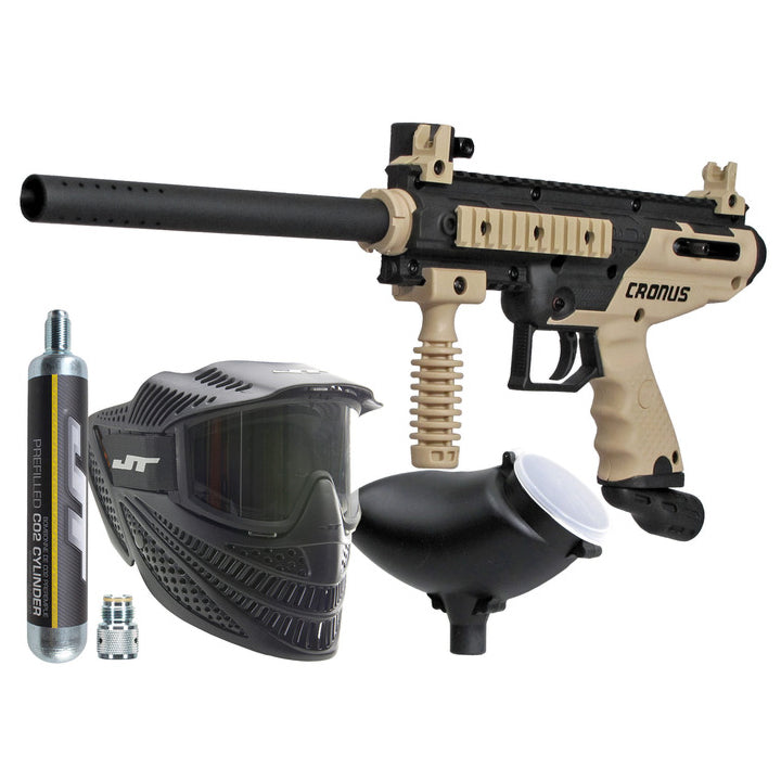 Tippmann Cronus Paintball Gun Power Pack with Raptor Mask and a 90g Co2
