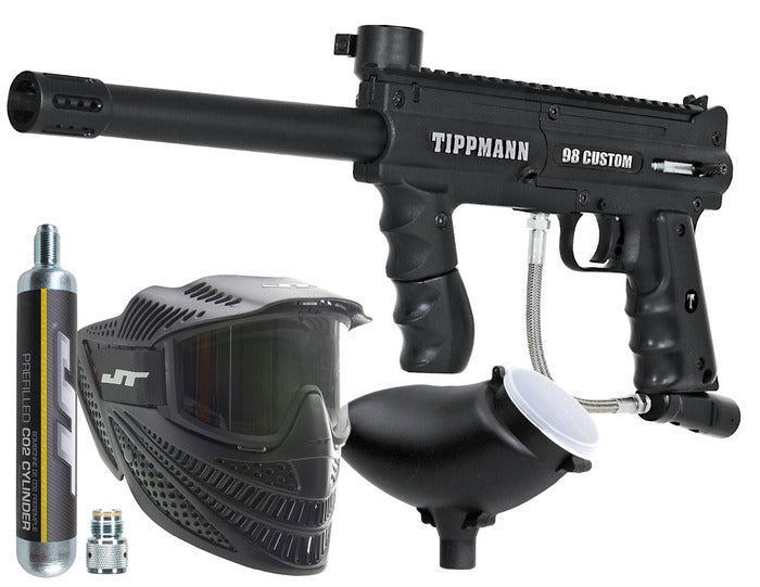 Tippmann 98 Custom Power Pack with Raptor Mask and a 90g Co2