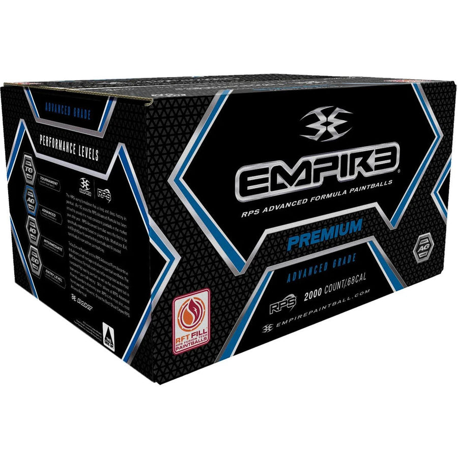 Empire Premium 68Cal Paintballs - 2000ct Case (White Shell White Fill)