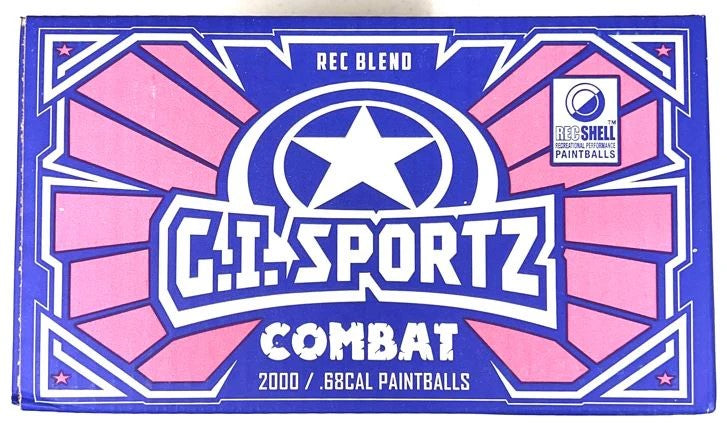 G.I. Sportz Combat 68cal Paintballs - 2000ct Case (Olive Shell Yellow Fill)