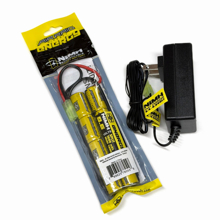 Air Raid Airsoft NiMH Battery 9.6V with Charger Combo Kit
