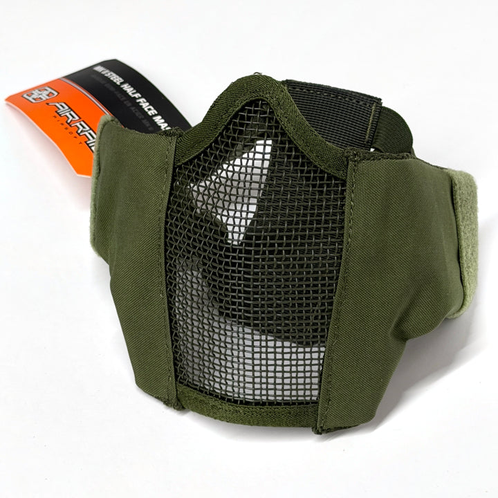 Air Raid Steel Mesh Half Face Mask with Soft Side Ears