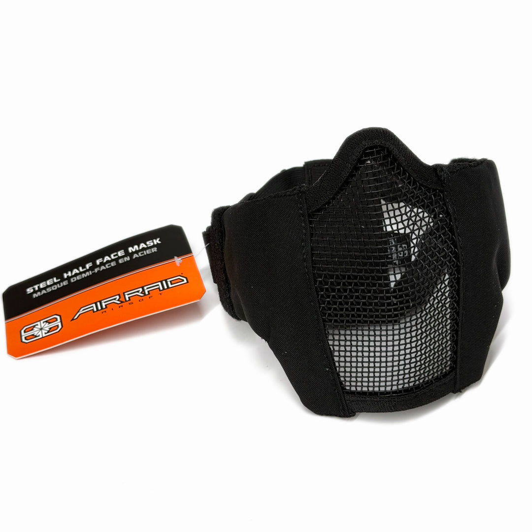 Air Raid Steel Mesh Half Face Mask with Soft Side Ears