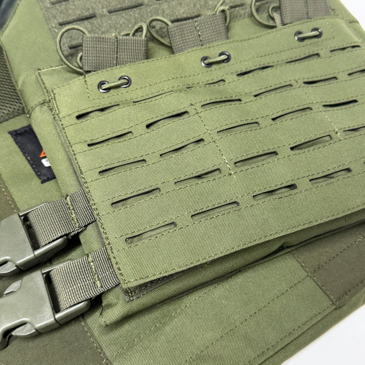Air Raid Laser Cut MOLLE Plate Carrier with Triple Magazine Pouch