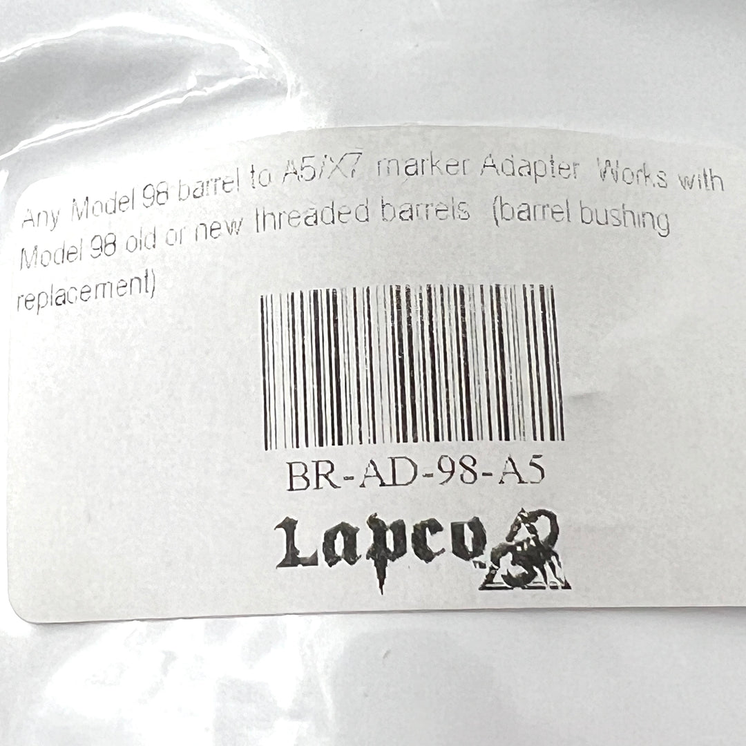 Lapco Barrel Adapter to Put Tippmann 98 Threaded Barrels on an A5 Paintball Gun