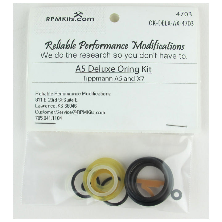 Deluxe Tippmann A5 Oring Service Kit - Also fits the X7, but Not the Phenom - RPM Part #OK-DELX-AX-4703