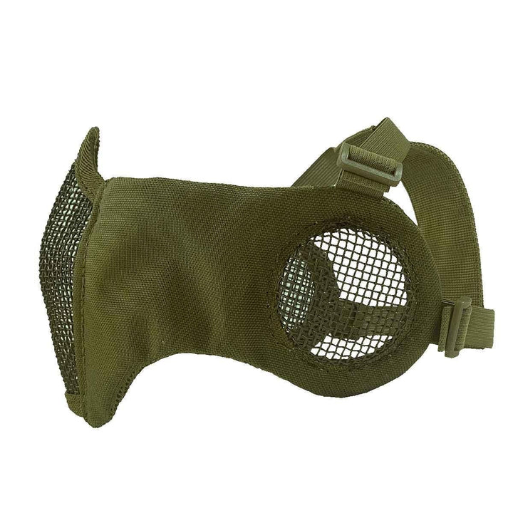 Air Raid Steel Mesh Half Face Mask with Ears
