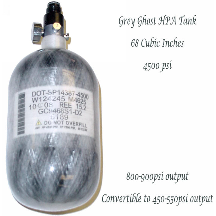 Ninja Grey Ghost 4500psi HPA Tank with 5 Year Hydro - DGO