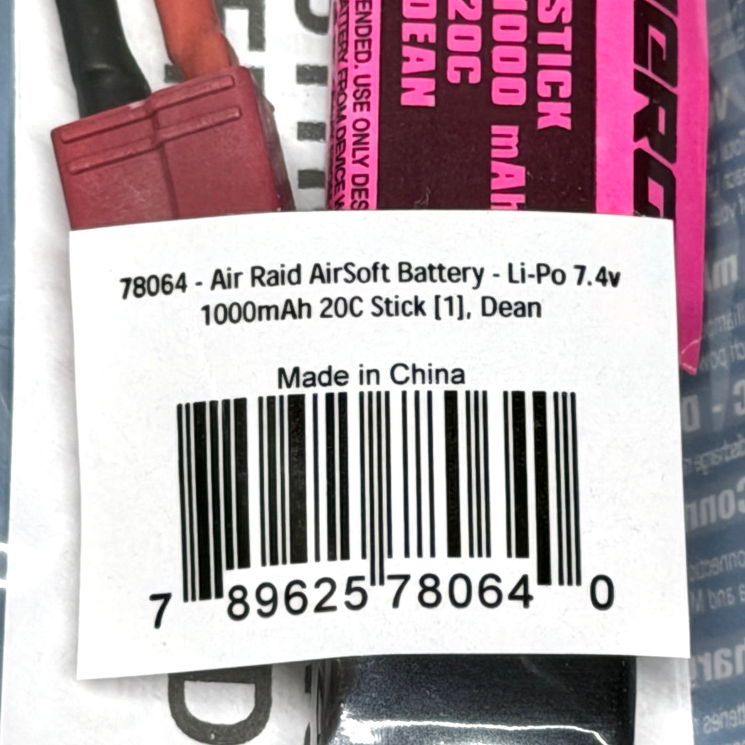 Air Raid Airsoft LiPo Battery 7.4V