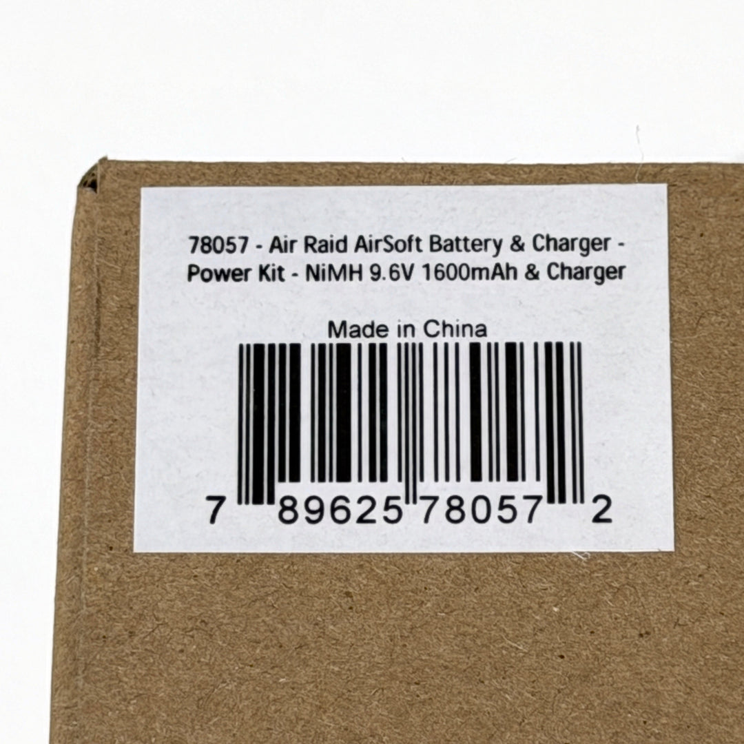 Air Raid Airsoft NiMH Battery 9.6V with Charger Combo Kit