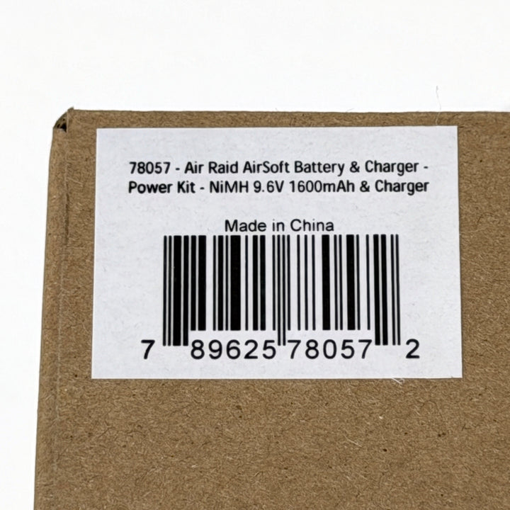 Air Raid Airsoft NiMH Battery 9.6V with Charger Combo Kit