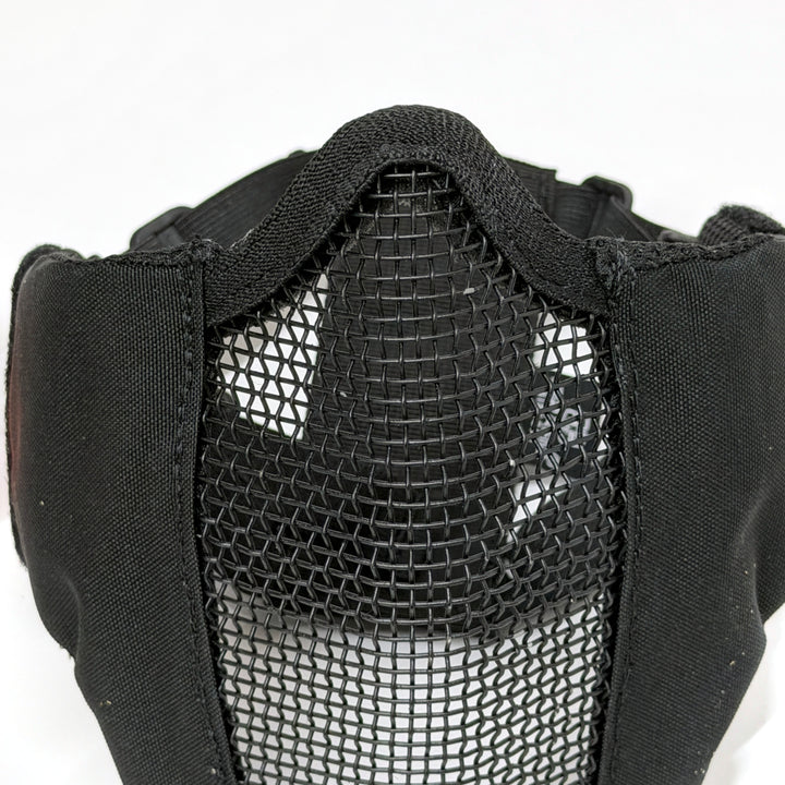 Air Raid Steel Mesh Half Face Mask with Soft Side Ears