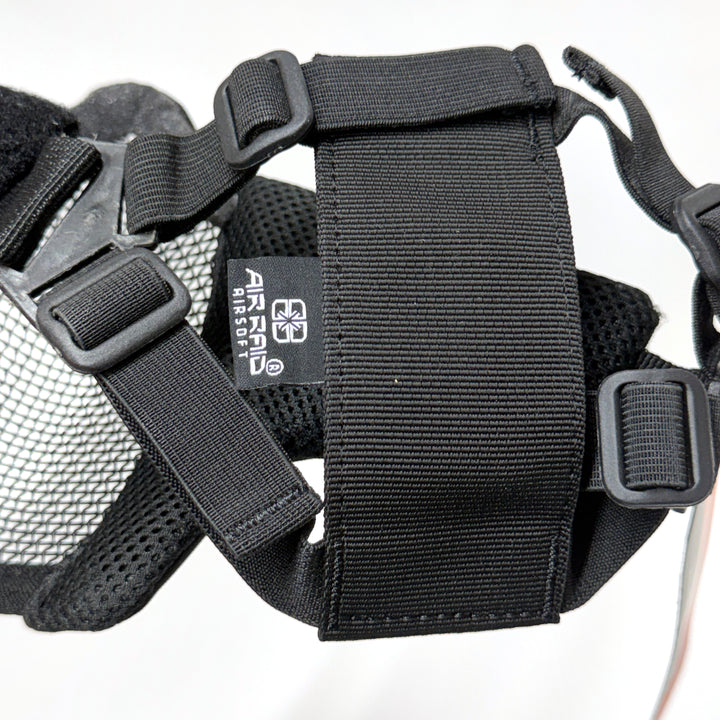 Air Raid Steel Mesh Half Face Mask with Soft Side Ears