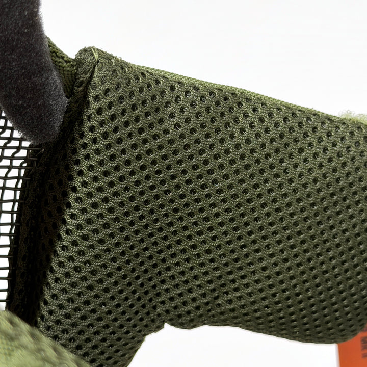 Air Raid Steel Mesh Half Face Mask with Soft Side Ears