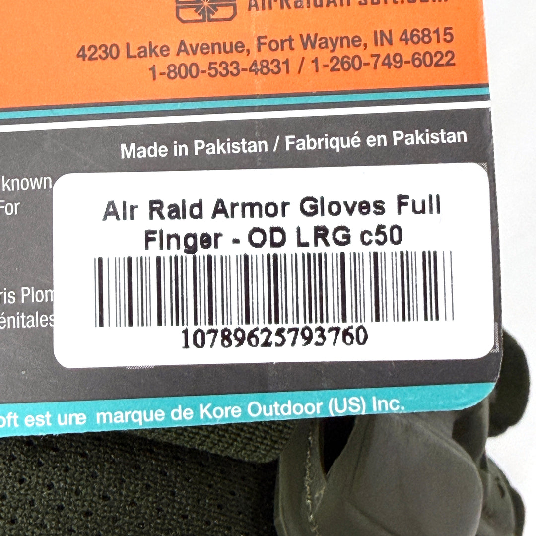 Air Raid Full Finger Armor Gloves