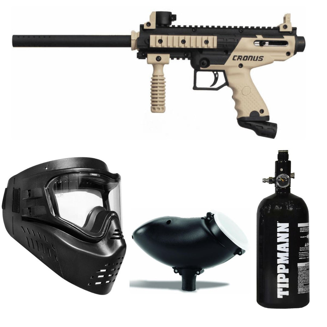 Tippmann Cronus Basic Paintball Package with HPA Tank - Black and Tan