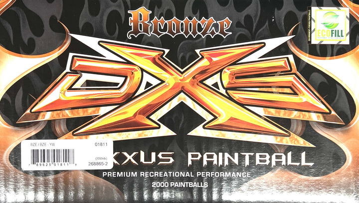 Draxxus DXS Bronze 68Cal Paintballs - 2000ct Case - Bronze Shell Orange Fill - TippmannParts