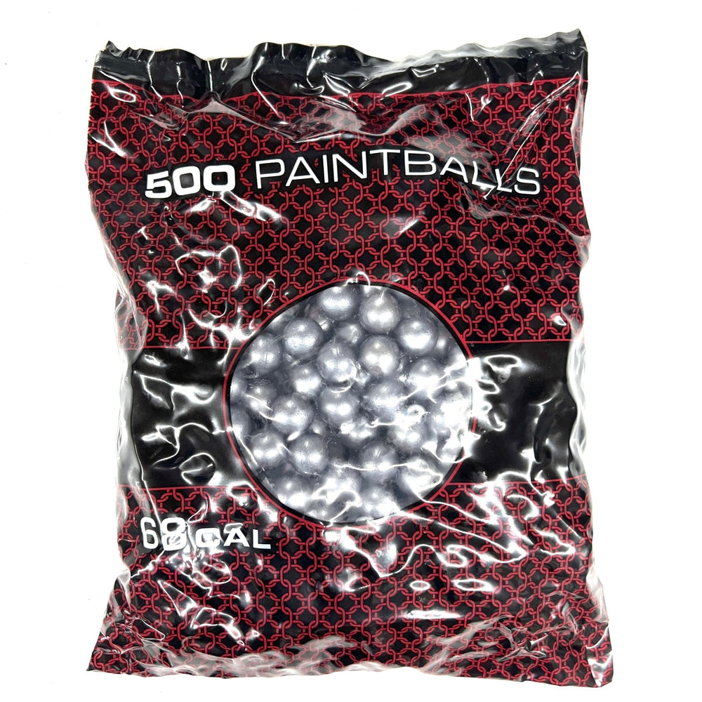 Draxxus DXS Silver 68Cal Paintballs - 2000ct Case - Silver Shell Yellow Fill - TippmannParts
