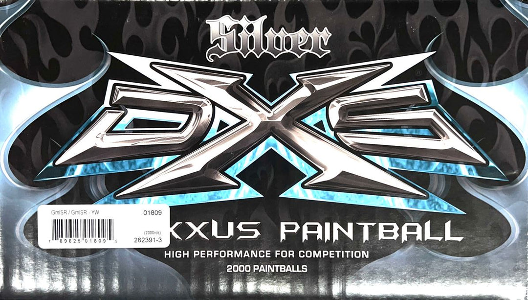Draxxus DXS Silver 68Cal Paintballs - 2000ct Case - Silver Shell Yellow Fill - TippmannParts