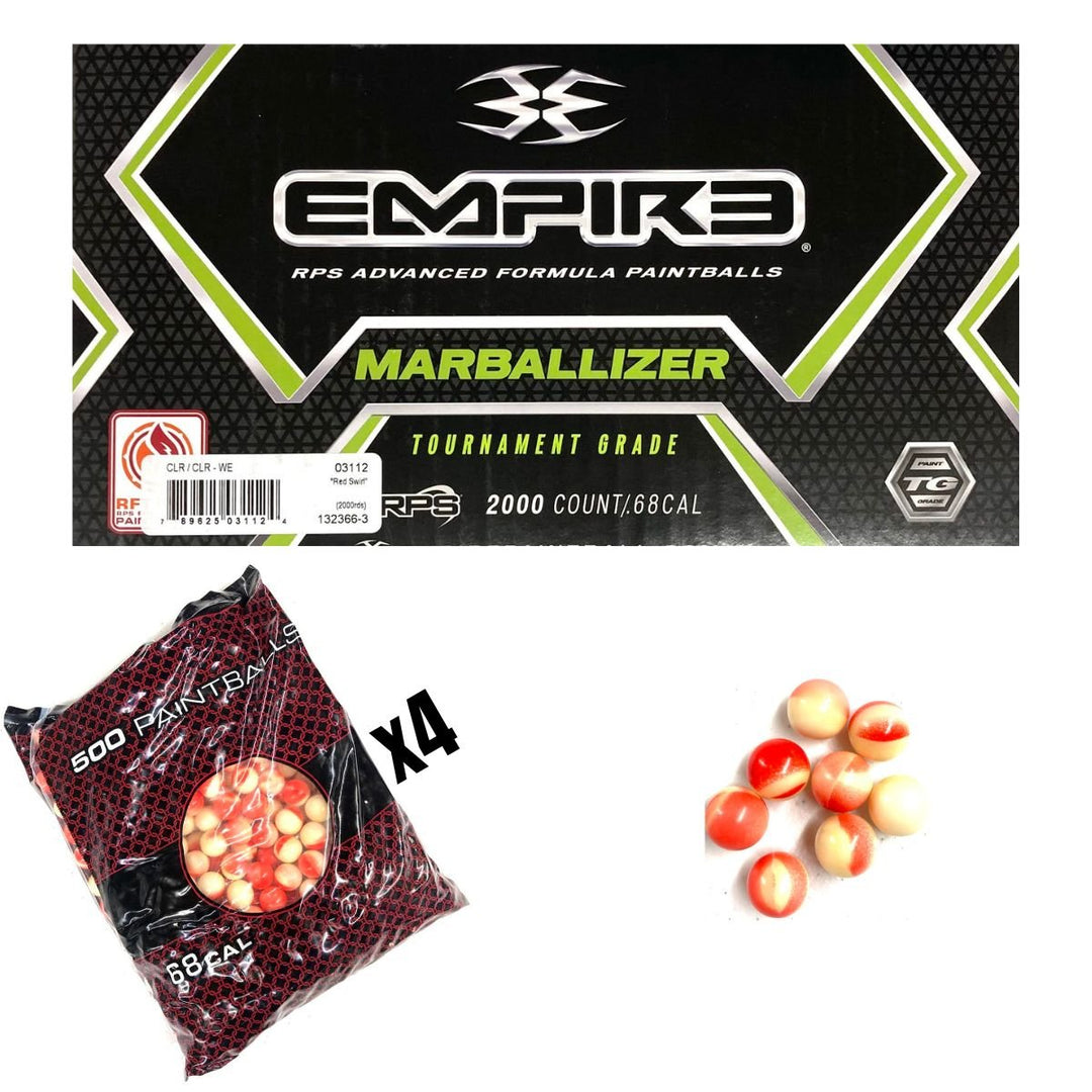 Empire Field Marballizer 68Cal Paintballs - 2000ct Case - Yellow - TippmannParts