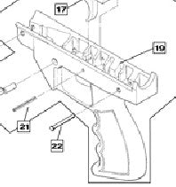 Grip Frame Assembly - Clear - Brass Eagle Part 164344 - 000 - TippmannParts