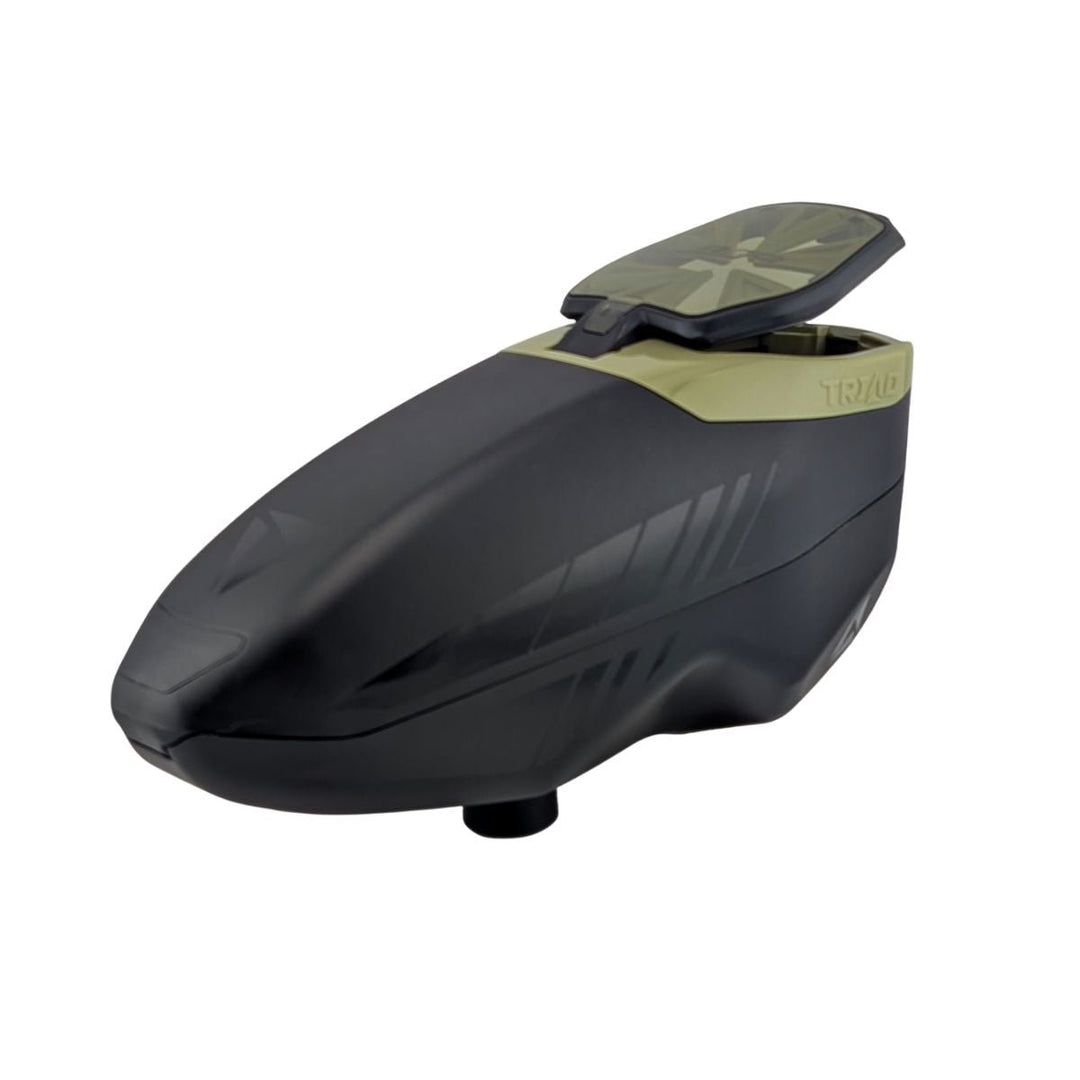 JT Triad Paintball Loader - Black with Olive - TippmannParts