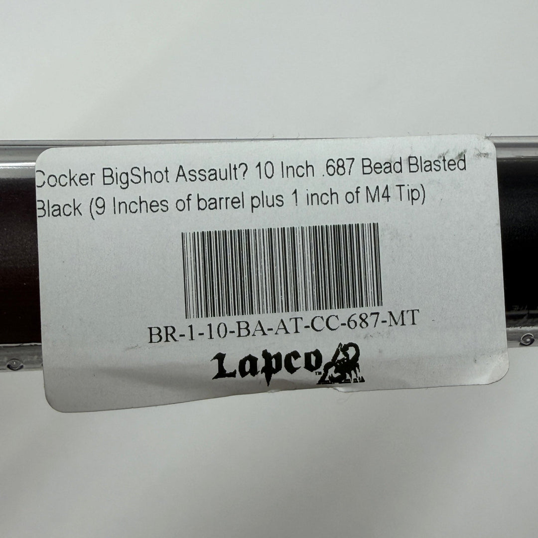 Lapco Big Shot Assault Barrel with M4 Muzzle Tip with Cocker Threads - TippmannParts