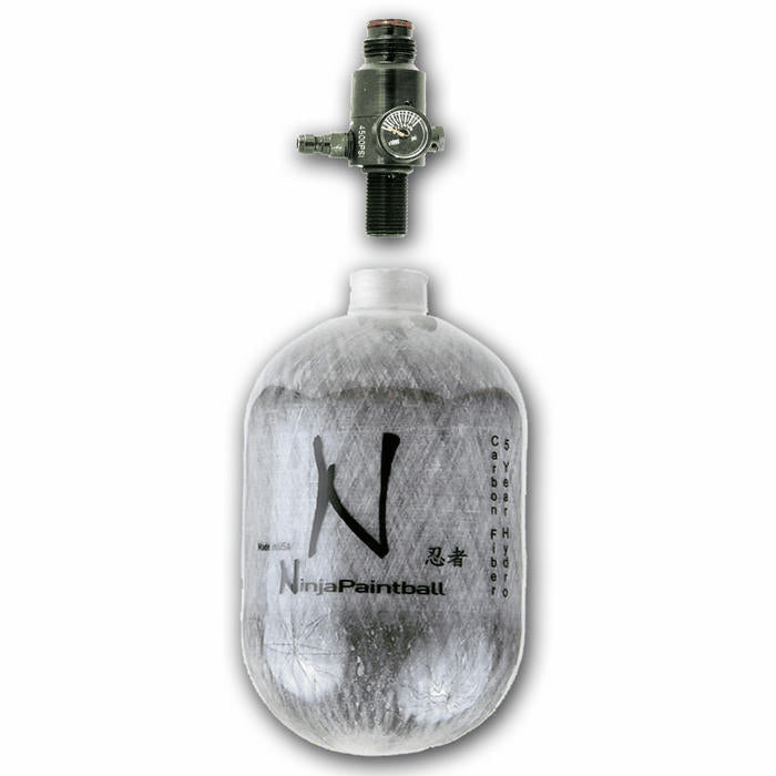 Ninja Grey Ghost Fiber Wrapped Aluminum 4500psi HPA Tank - DGO - TippmannParts
