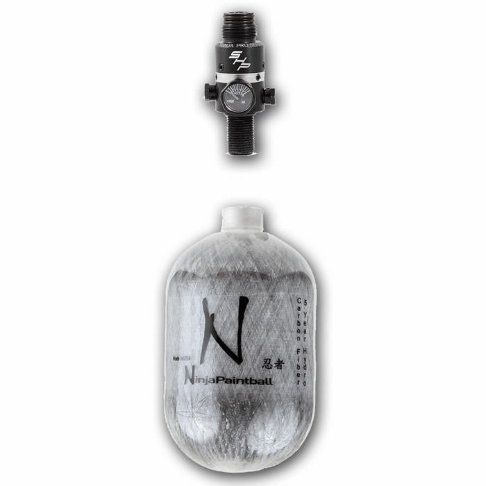 Ninja Grey Ghost Fiber Wrapped Aluminum 4500psi HPA Tank - DGO - TippmannParts