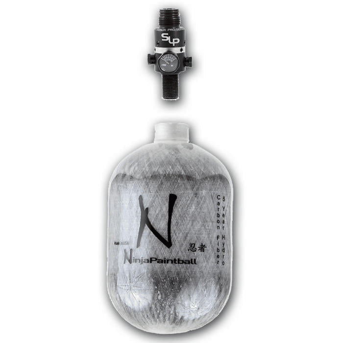 Ninja Grey Ghost Fiber Wrapped Aluminum 4500psi HPA Tank - DGO - TippmannParts
