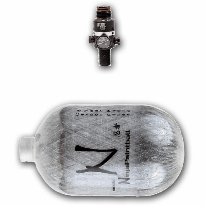 Ninja Grey Ghost Fiber Wrapped Aluminum 4500psi HPA Tank - DGO - TippmannParts
