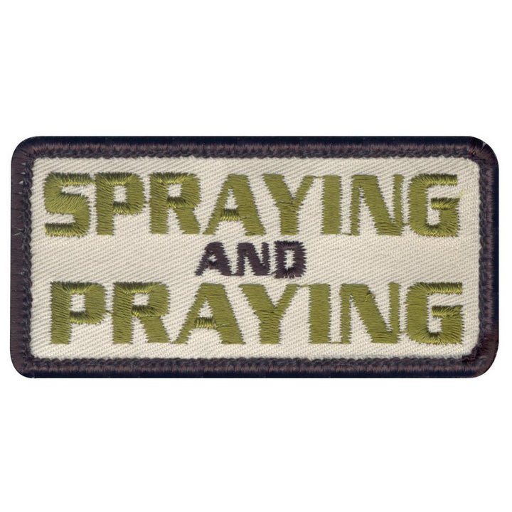 Rothco Spraying Praying Embroidered Rectangle Patch with Hook and Loop Backing - TippmannParts