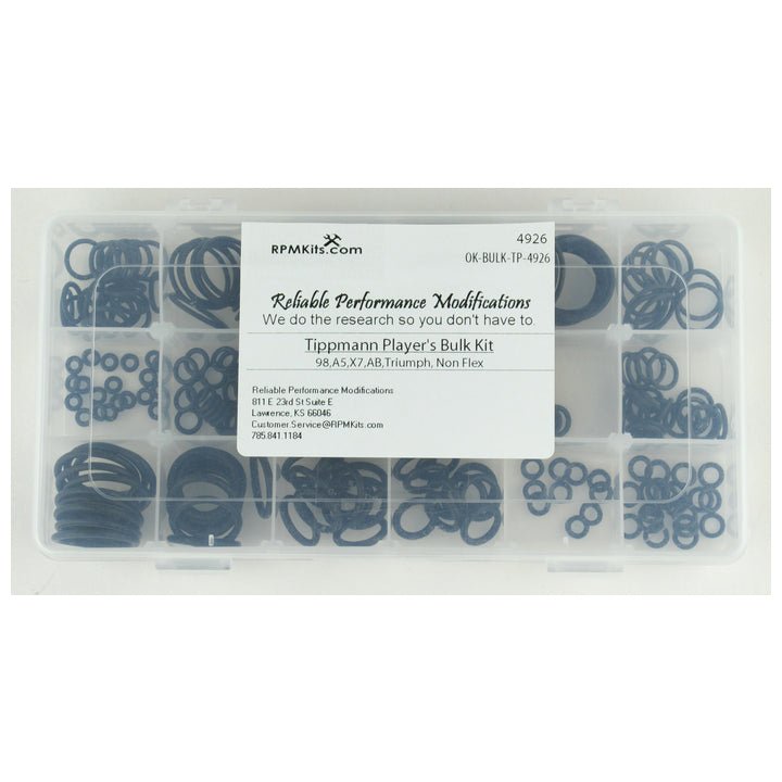 RPM Bulk Tippmann Oring Kit - Fits 98, A5, X7 (non Phenom), FT-12, Gryphon, Triumph, US Army, and Cyclone Feeds - TippmannParts