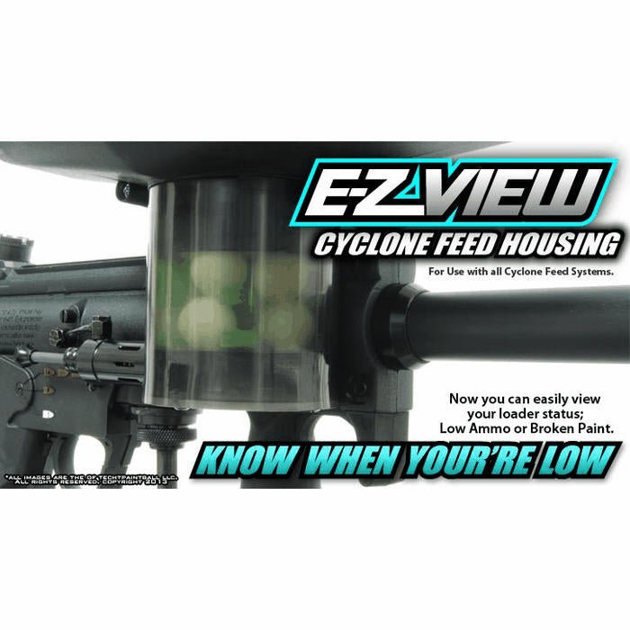 TechT Paintball Products E-Z View Cyclone Feed Housing Kit - Smoke - TippmannParts