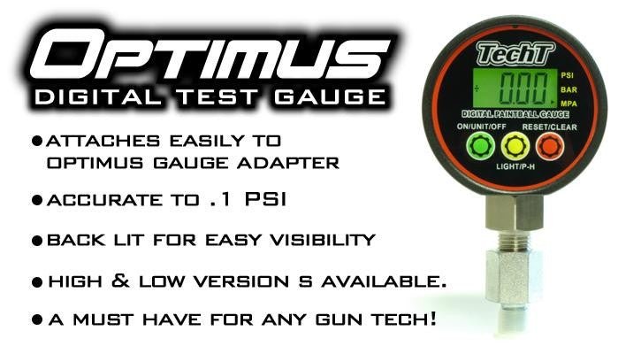 TechT Paintball Products Optimus Digital Testing Gauge - TippmannParts