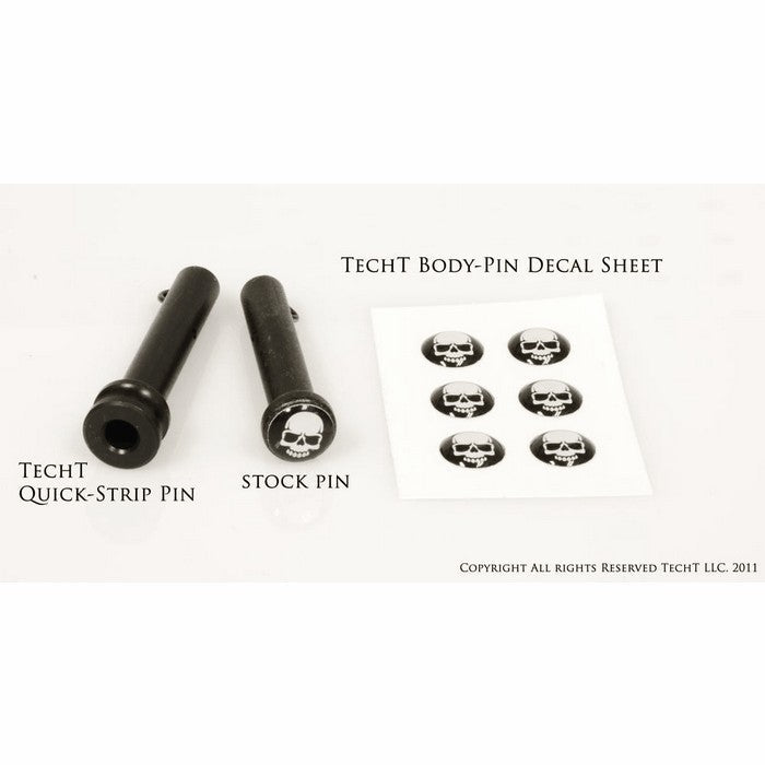 TechT Paintball Products Skull Body Pin Decal Set (6) - for A5, X7, or Phenom - TippmannParts